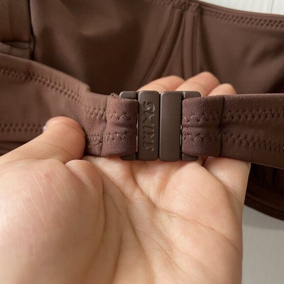 NEW SKIMS Sculpting Swim Ruched Lined Bikini Top Cocoa 4X  (BT-SCP-2759) - Picture 6 of 12